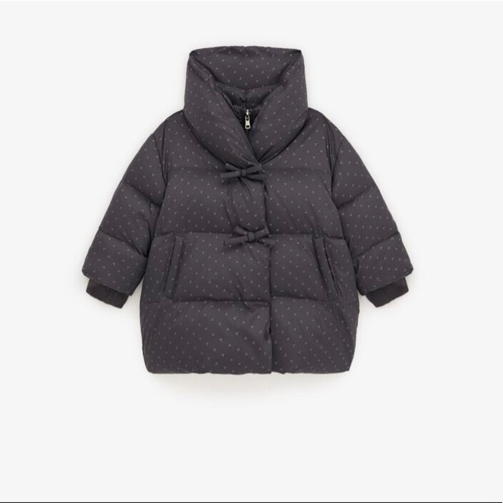 Zara sparkly down puffer coat